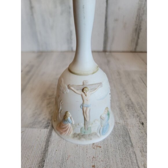 Lefton bell Christopher collection Jesus on cross Vintage xmas decor - Picture 2 of 7